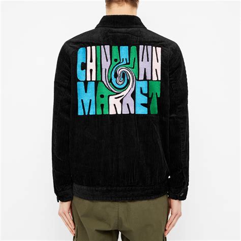 Chinatown Market Corduroy Swirl Coach Jacket Black End