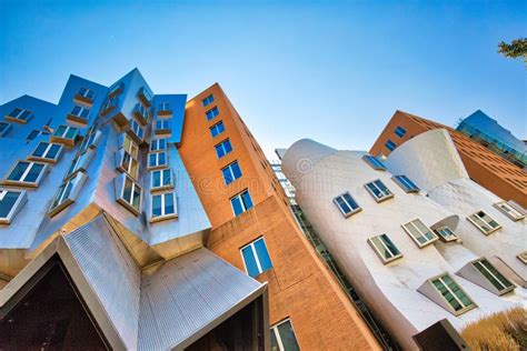 World Famous Mit Institute Of Technology And Modern Buildings Of Stata