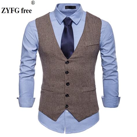 Mens Fashion Design Suit Vest High Quality Goods New Cotton Slim Fit