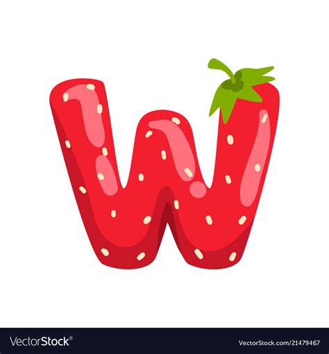 Find the perfect letter w stock photos and editorial news pictures from getty images. Letter w of english alphabet made from ripe fresh Vector Image