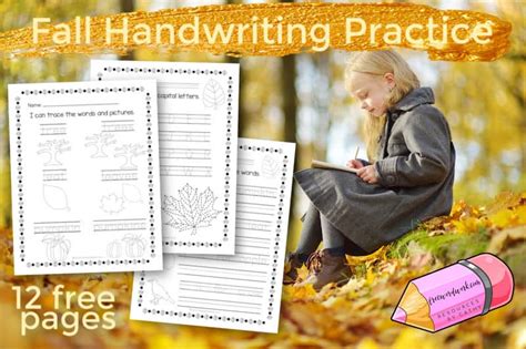 Fall Handwriting Practice Free Word Work