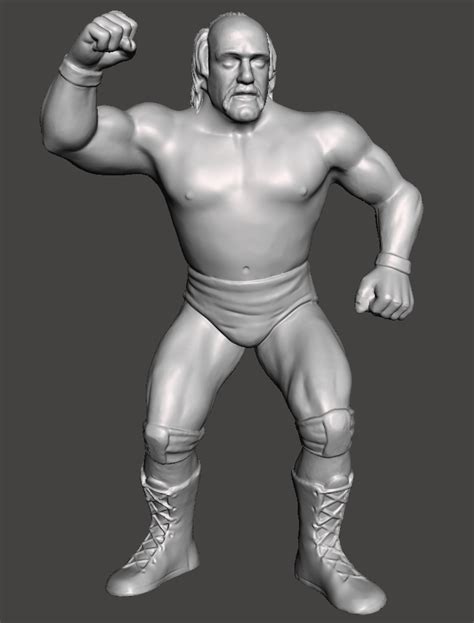 Stl File Wwe Wwf Ljn Style Hulk Hogan Custom Figure・3d Printable Model