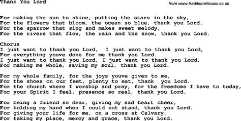 Maybe you would like to learn more about one of these? Country, Southern and Bluegrass Gospel Song Thank You Lord ...
