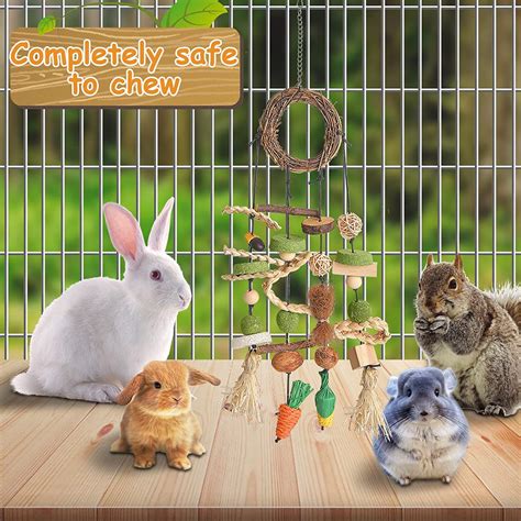 Ayiyun Bunny Chew Toys For Rabbitssmall Animals Teeth Care Pet Cage