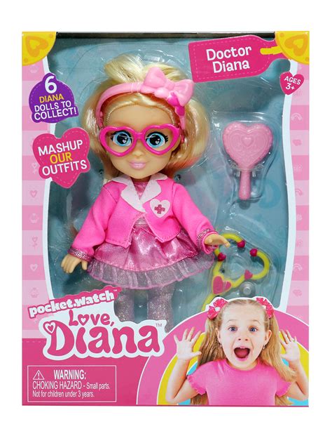 Love Diana Mashups Doctor 6 Doll And Brush Pocketwatch Christmas Toy