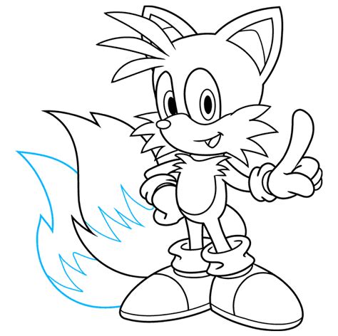 How To Draw Miles Tails Prower From Sonic The Hedgehog Really Easy