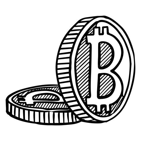 Premium Vector Bitcoin Cryptocurrency Coin Hand Drawn Vector Illustration