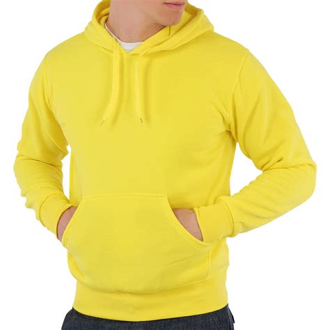 Men Plain Fleece Warm Hoodie Hooded Sport Sweatshirt Top Jumper Sweater