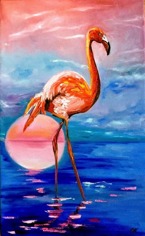 Pink Flamingo Painting