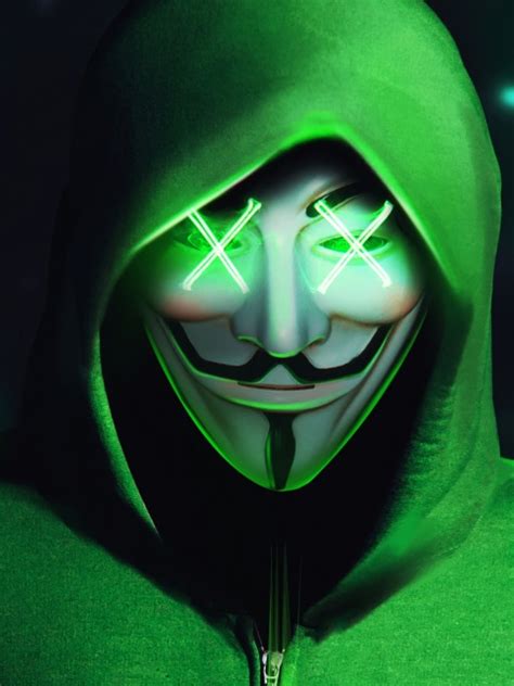 Green Hoodie Anonymus Mask 4k Wallpapers 40000 Ipad Wallpapers 4k