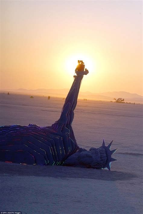Stunning Photos Show Pyrotechnic Display Of The Burning Man Effigy