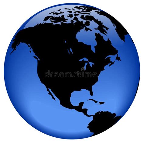 Globe View North America Stock Illustration Illustration Of Icons