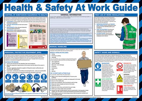 The health safety executive hse has published a 2018 reprint of the health and safety law poster. CM1309 - HEALTH AND SAFETY AT WORK POSTER @ Beeswift ...