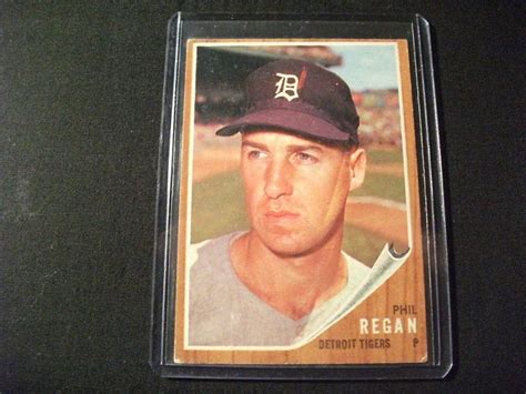 1962 Topps Phil Regan Phil Baseball Cards Detroit Tigers