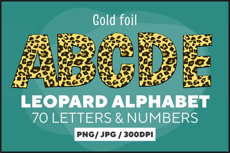 Gold Foil Leopard Alphabet Graphic By Fromporto · Creative Fabrica