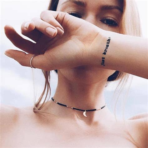 Just breathe | Wrist tattoos, Quote tattoos girls ...
