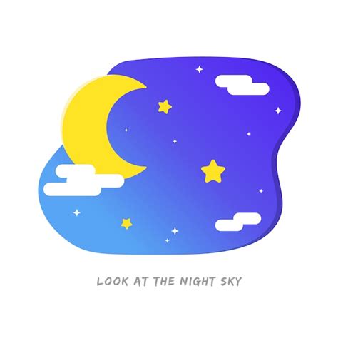 Premium Vector Night Sky Illustration