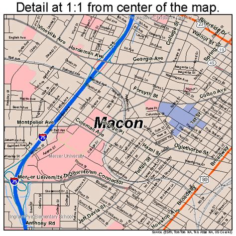 Macon Georgia Street Map 1349000