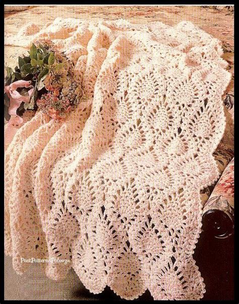Vintage Crochet Afghan Pattern Snuggly Pineapple Throw Pdf Etsy In