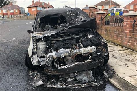 Shocking Image Of Burned Out Car Which Caught Fire Near A69 In