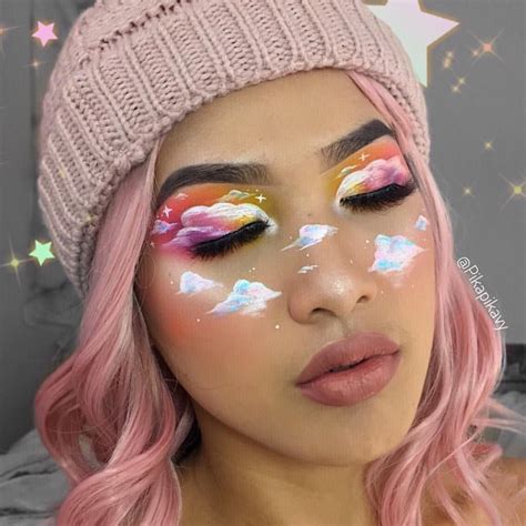 ☁️️clouds makeup collab☁️️ check out pikapikavy for more makeup looks 💄💄 full face this
