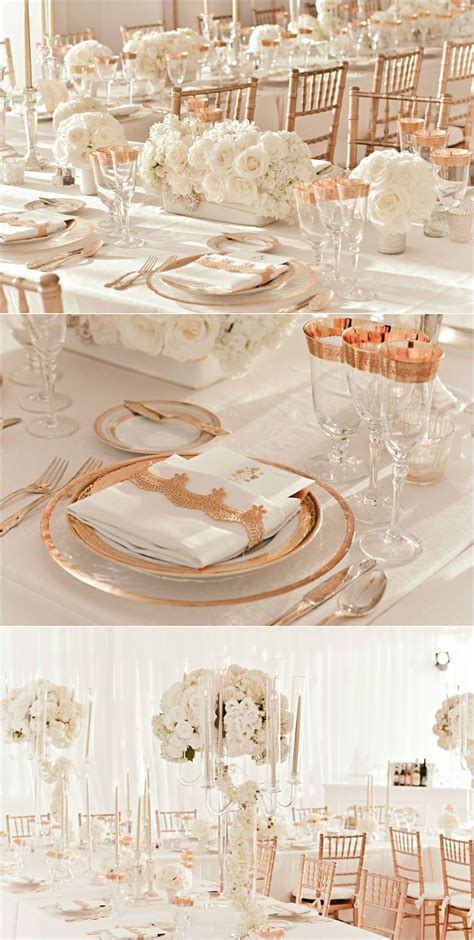 Gold And Ivory Wedding Decorations Rose Gold And Ivory Wedding