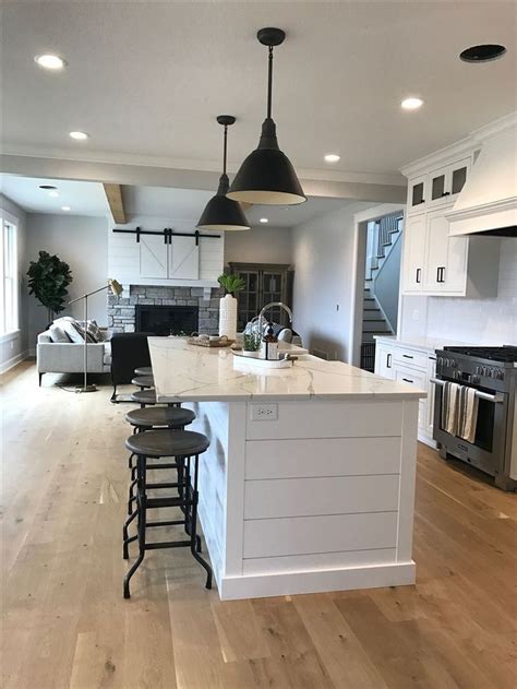Free shipping and easy returns on most items this kitchen island has a stainless steel countertop that's sure to stand up to nightly home cooking without rusting. 40 Inspiring Modern Farmhouse Kitchens | Farmhouse kitchen ...