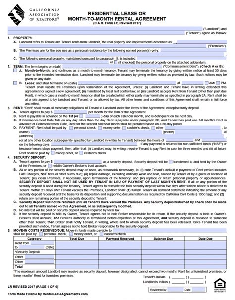 Vacation rental agreement (vra page 1 of 4) than. California Residential Lease Agreement | gtld world congress