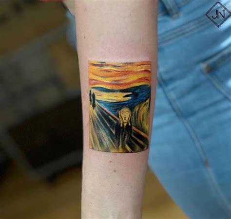 3,936 likes · 26 talking about this · 240 were here. Edvard Munch's 'The Scream' tattoo on the forearm.