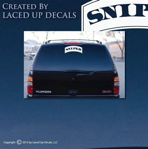 Sniper Tab Vinyl Decal Big © 2013 Laced Up Decals Skusniper Etsy