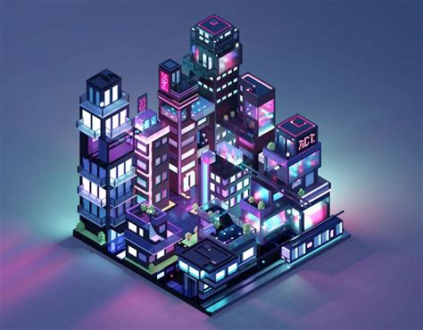 Neon Retro On Behance In 2021 Virtual City Cyberpunk