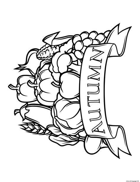 Fall Harvest Coloring Pages Sketch Coloring Page