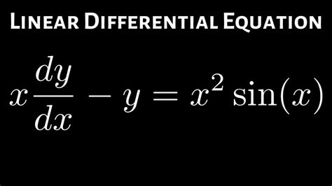 linear differential equation x dy dx y x 2sin x with transient term linear