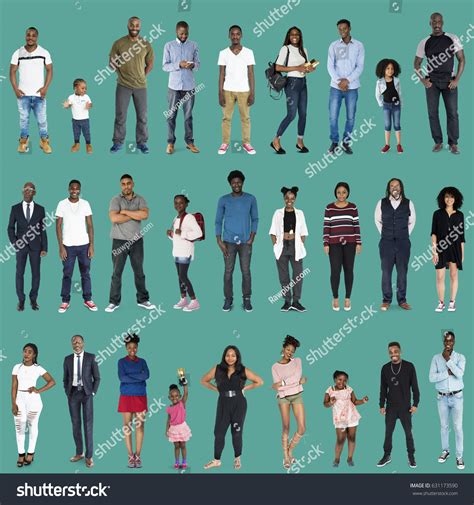 Various Diversity People Full Body Set Stock Photo 631173590 Shutterstock