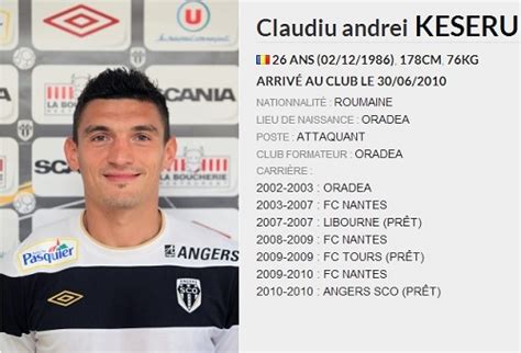 Nicolae claudiu stanciu (romanian pronunciation: Claudiu Andrei Keserü, attaquant du SCO d'Angers