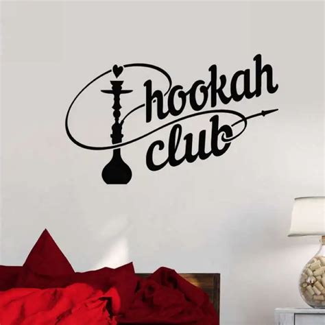 Dctal Hookah Shop Decal Man Sticker Wall Decal Shisha Smoking Smoke