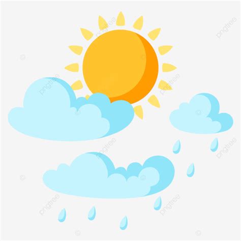 Sun And Rain Clipart Png Images Sun With Clouds And Rain Shine Rain