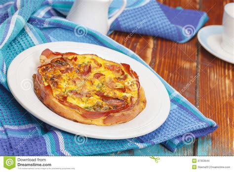 Breakfast Quiche Stock Photo Image Of Colors Floral 37353644