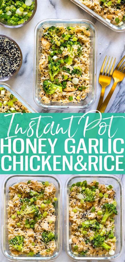 These keto instant pot meals will do for a perfect dinner. Instant Pot Honey Garlic Chicken Meal Prep Bowls in 2020 ...