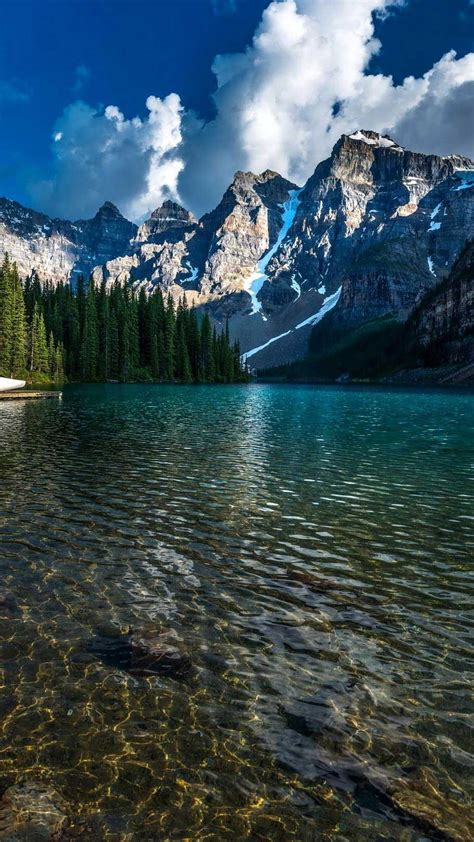 Iphone Wallpaper Canada Park Lake Mountains Scenery Forests Banff