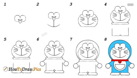 How To Draw Doraemon Step By Step Drawing Tutorial