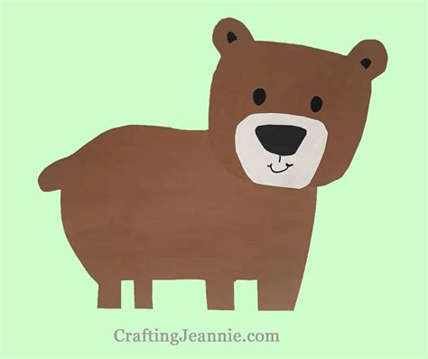 Paper Bear Craft Free Template Crafting Jeannie