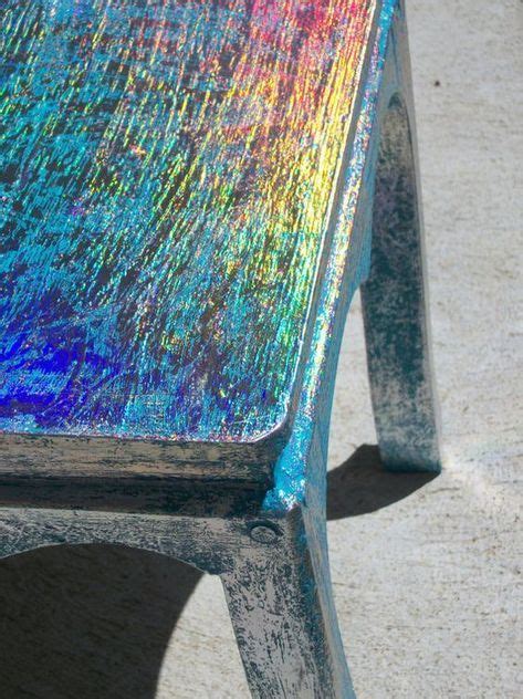 Chunky holo glitter core dice! Holographic finish on painted table. | Glitter furniture ...