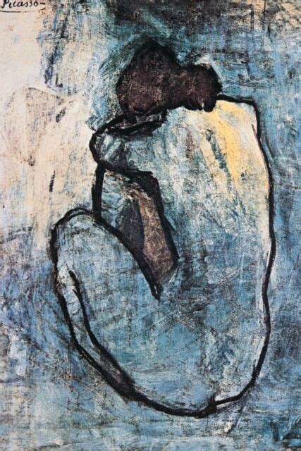 Vintage Poster Size Picasso Blue Nude Print Sad Girl Hot Sex Picture