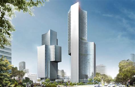 Buro Ole Scheeren Unveils Design For Twin Towers Duo In Singapore