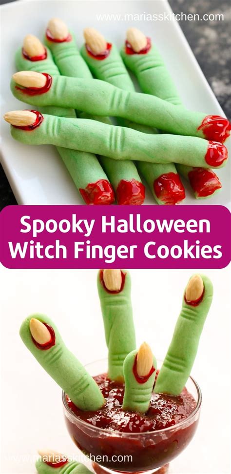 Spooky Halloween Witch Finger Cookies Marias Kitchen