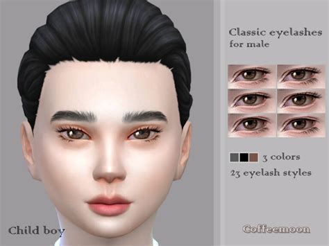 Classic Eyelashes For Male Child By Coffeemoon At Tsr Sims 4 Updates
