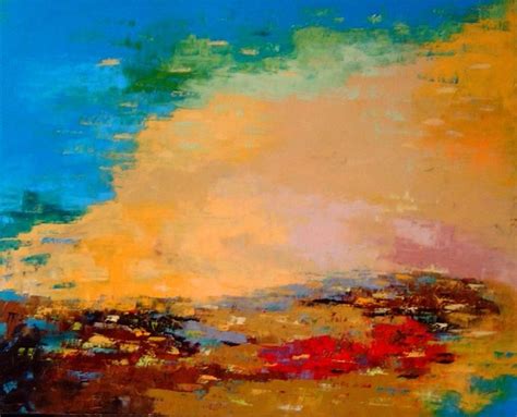 Yellow Landscape Ref599 40f Oil Painting By Saroja La Colorista