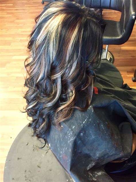 Reyna states, we curled it with a 1.25″ curling iron and used kevin murphy's bedroom hair to add texture, kind of a second. All over black with carmel brown and blonde peekaboo ...