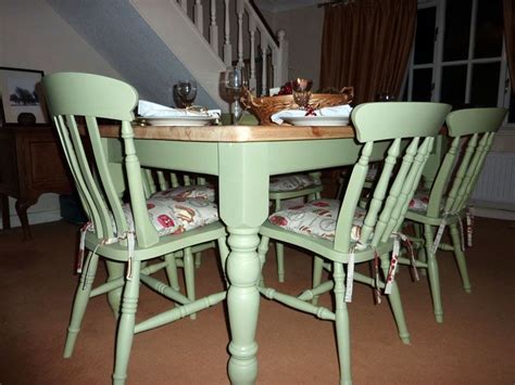 Maybe you would like to learn more about one of these? Pine Farmhouse Kitchen Table With 6 Chairs-Painted Vintage ...